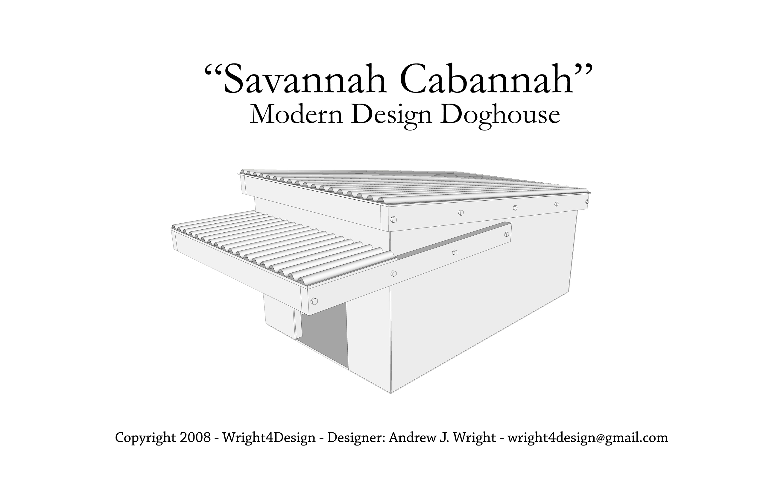 dog house plans | Savannah Cabannah:: Modern Design Dog House